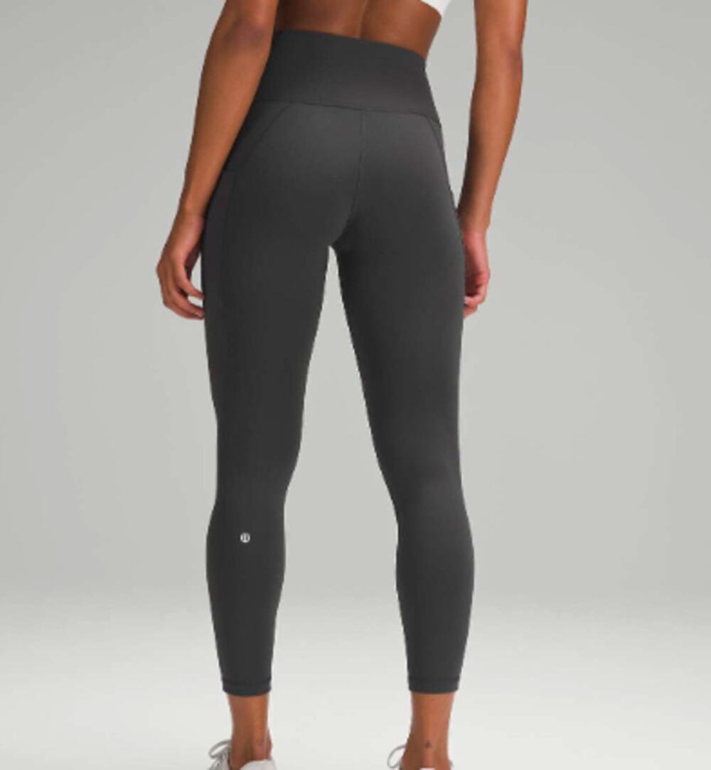 Lululemon Wunder Train High-Rise Tight Pockets 25" Size 4 Graphite Grey Leggings